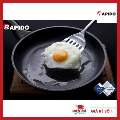 Chảo Rapido Teflon 24cm, Chảo chống dính bếp từ Rapido, đáy phẳng,thân và đáy chảo bằng nhôm đúc nguyên khối