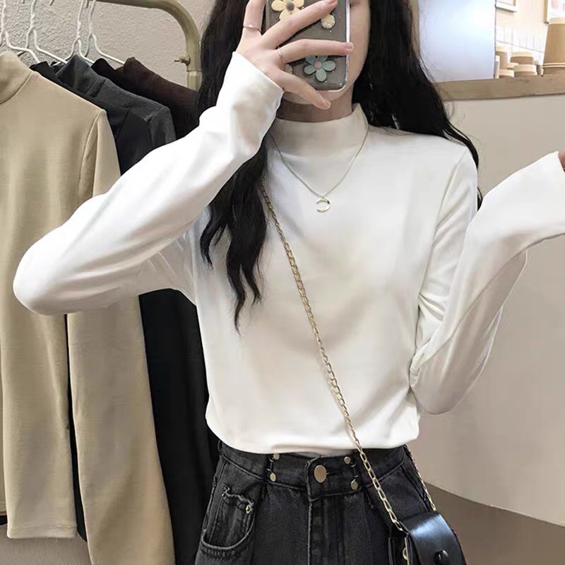 Áo giữ nhiệt nữ thu đông phong cách Hàn Quốc, Áo thun giữ nhiệt nữ dài tay