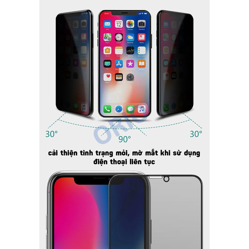 Kính cường lực iphone chống nhìn trộm KingKong 6/6s/6plus/6s plus/7/8/7plus/8plus/x/xs/xs max/11/12/13/pro/promax - ORIO