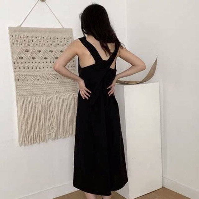 Đầmc chéo lưng hàn quốc có sẵn kèm ảnh thật