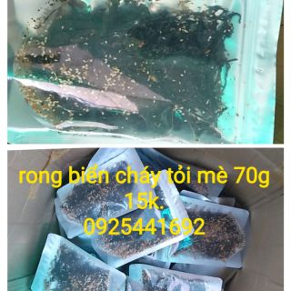 Rong biển cháy tỏi túi zip 70g