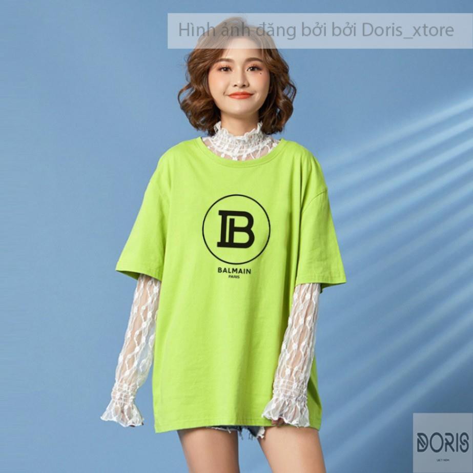 Áo Thun Tay Lỡ💥Áo Phông Tay Lỡ Dáng Unisex Form Rộng Phong Cách Ulzzang Hình Balmain Doris_xtore