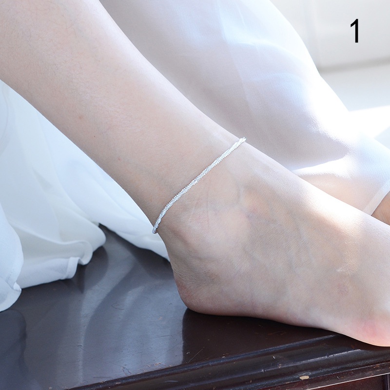Lắc chân bạc 925 có 50 kiểu tùy chọn phong cách Hàn Quốc Jl001