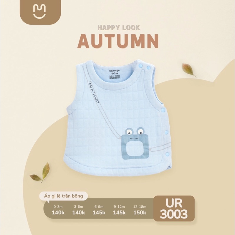 Áo Gile Uala Rogo họa tiết chất cotton ấm áp mã UR3906/UR3003