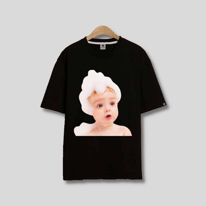 Áo thun nam nữ thời trang unisex 100% cotton áo phông tay lỡ in hình bé xà bông ADLV