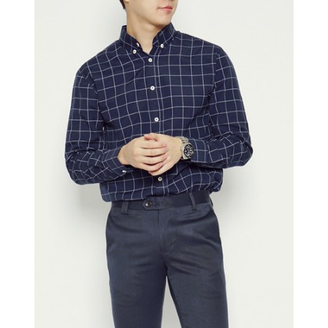 Áo sơ mi nam caro xanh NAVI- HOT TREND 2018