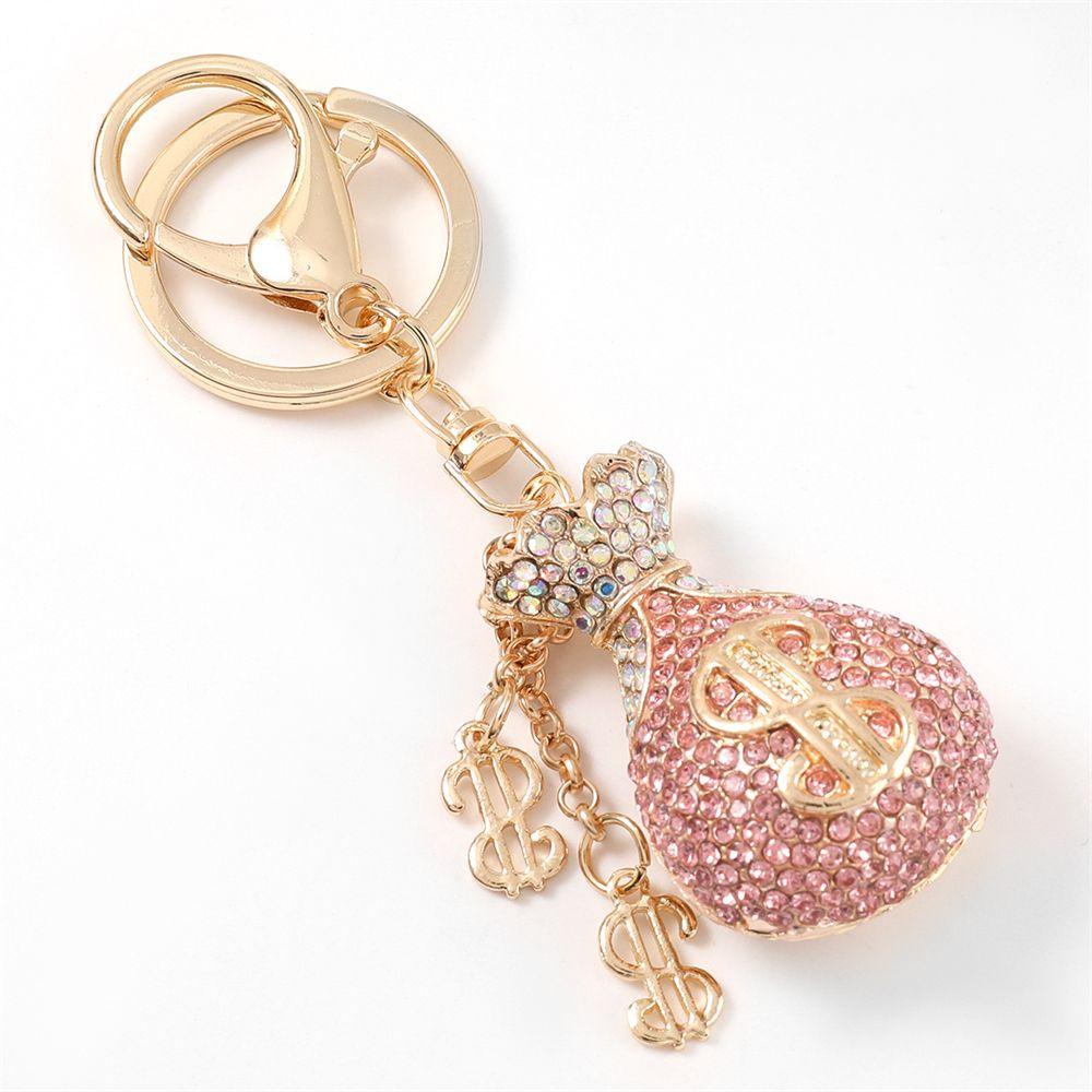 Rebuy1 Móc Khóa Trang Trí Nội Thất Xe Hơi Hình Đồng Đô La Mỹ Đơn Giản|Móc Khóa Hình Cây Thông Xinh Xắn