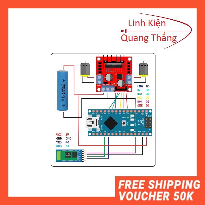 combo xe robot điều khiển bluetooth arduino xe bluetooth đã nạp sẵn code