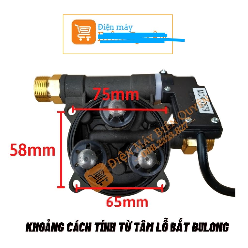 Đầu Bơm Máy Rửa Xe MINI Gia Đình 2208, Kèm Rơ Le  Tự Ngắt