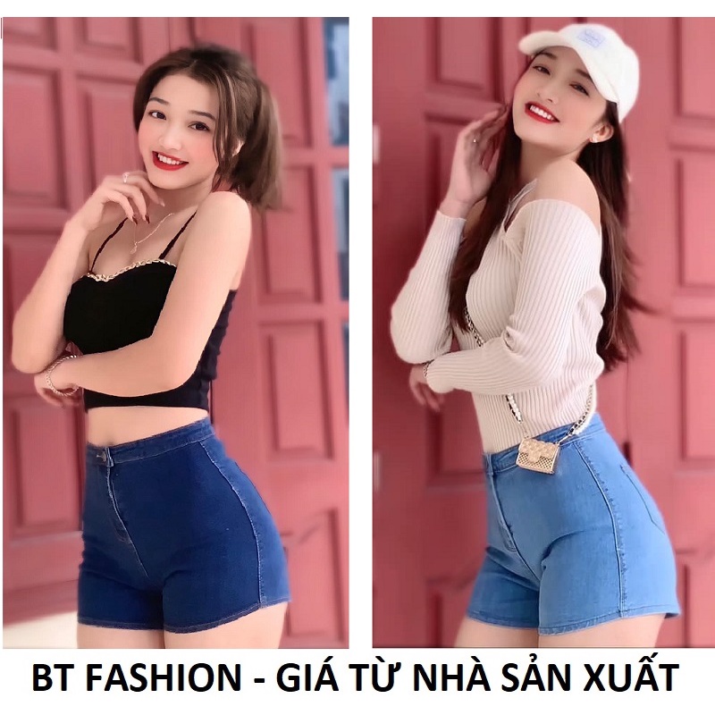 Quần Đùi Sọt Nữ Kaki & Jean Coton Co Dãn Lưng Cao Thời Trang - BT Fashion  SO03