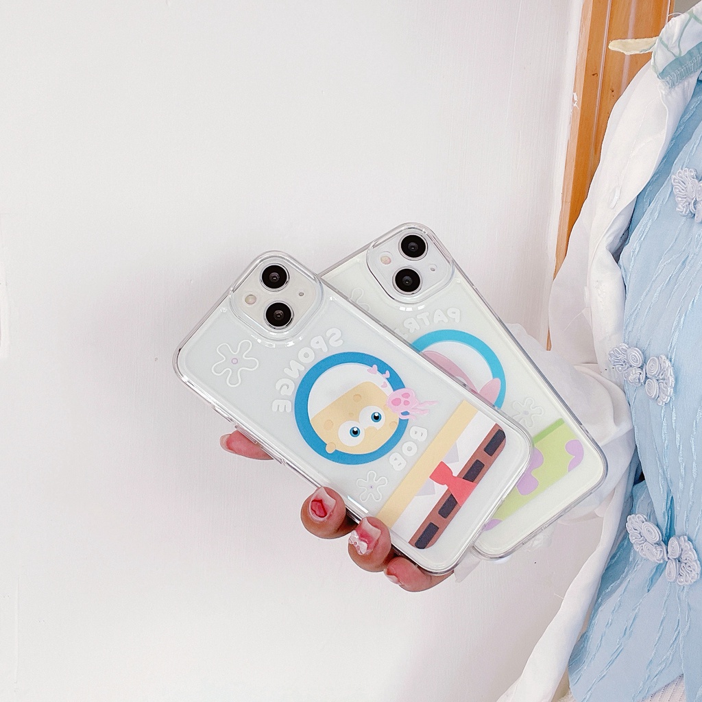 Ốp Điện Thoại TPU Hình SpongeBob Hoạt Hình Mới Cho iPhone11 xs max 7P/8Plus/12pro/13/pro max