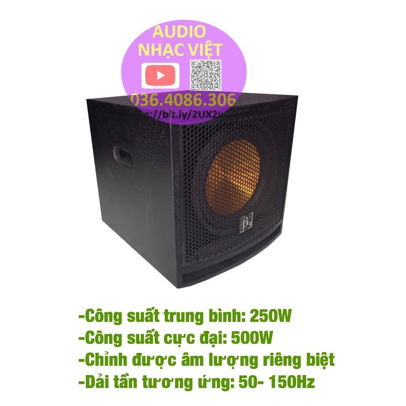 LOA SUB ĐIỆN B3 B-300II BASS VÀNG HÀNG NHẬP