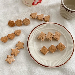 Kẹp Tóc Hình Bánh Quy Giáng Sinh Phong Cách Hàn Quốc