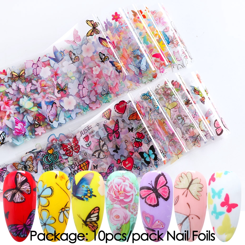 Bộ 50 Miếng Dán Trang Trí Móng Tay Họa Tiết Da Rắn Độc Đáo