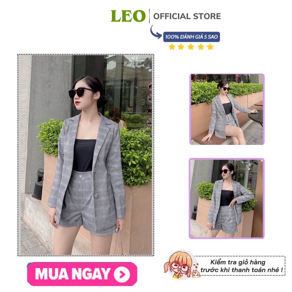 [HÀNG THIẾT KẾ] Bộ áo vest kèm quần short trẻ trung 2 lớp chất liệu cao cấp