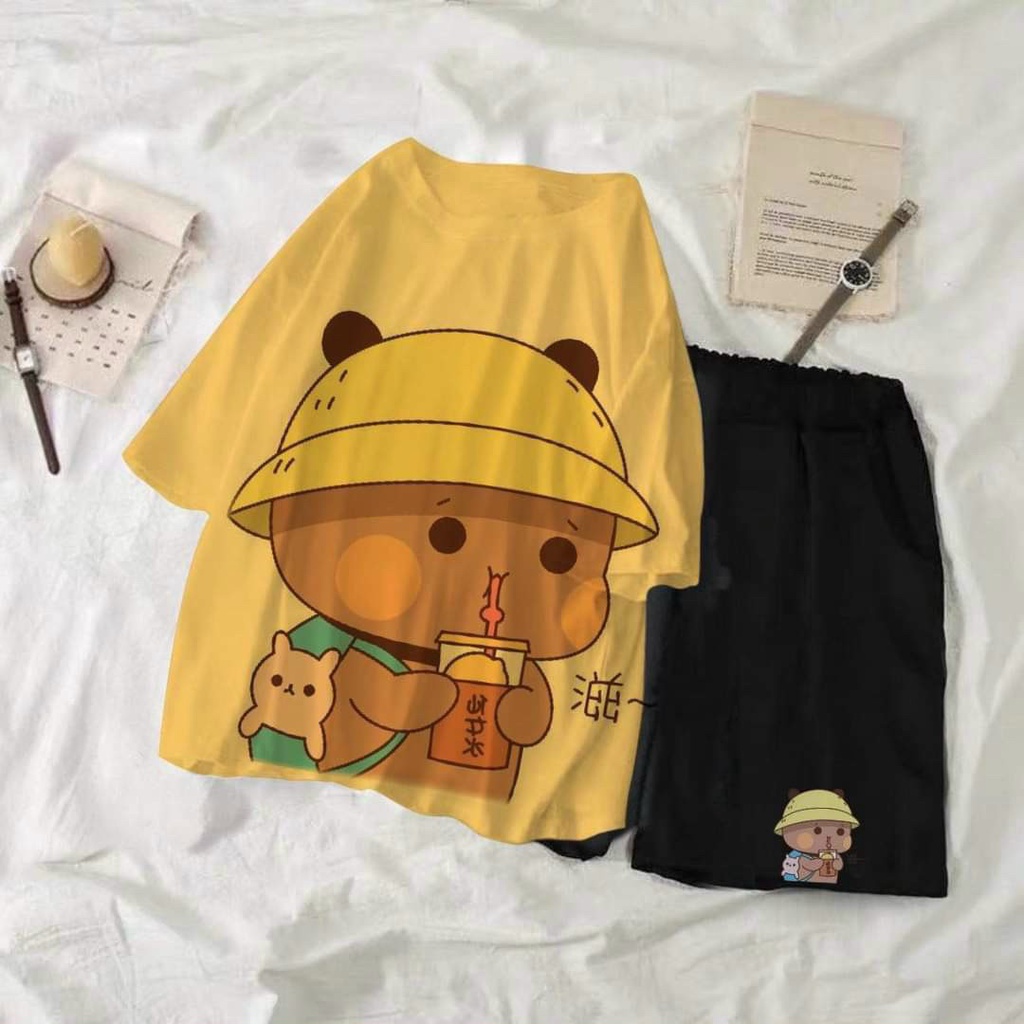 Set bộ mặc nhà ngố cute nhiều màu siêu dễ thương freesize dưới 55kg PC50