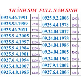 B2. Thánh sim full ngày tháng năm sinh free data