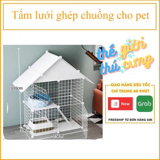 [Màu Trắng]-Tấm lưới ghép chuồng cho pet yêu (tặng kèm chốt)