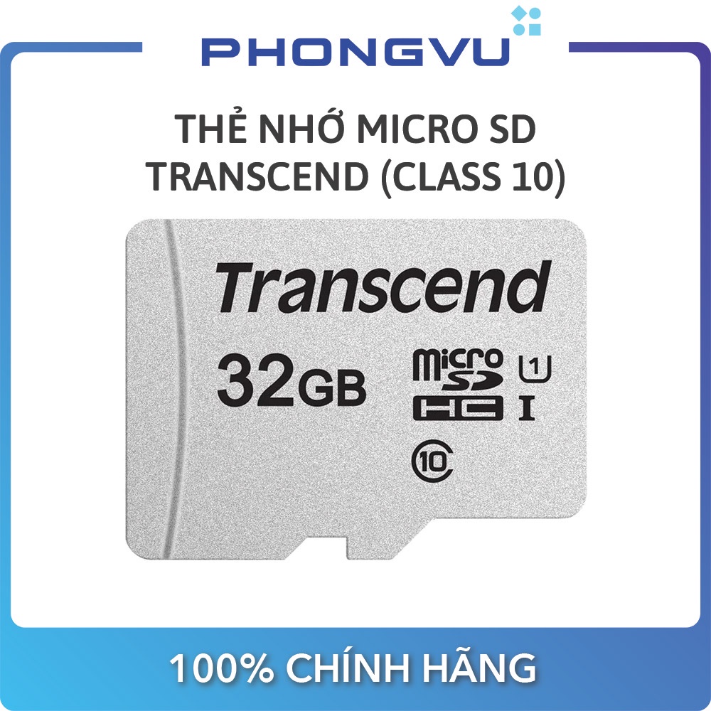 Thẻ nhớ Micro SD Transcend 32GB (Class 10) - Bảo hành 12 tháng