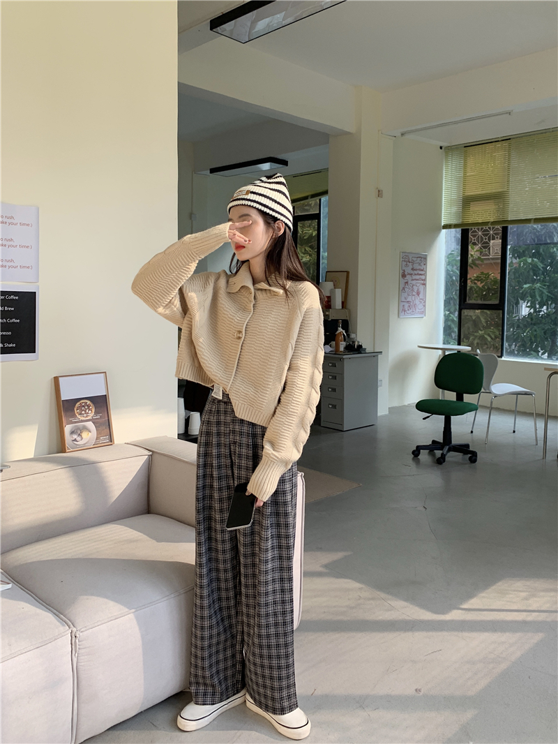 Quần Dài Lưng Cao Ống Suông Họa Tiết Caro Thời Trang 39452 | BigBuy360 - bigbuy360.vn