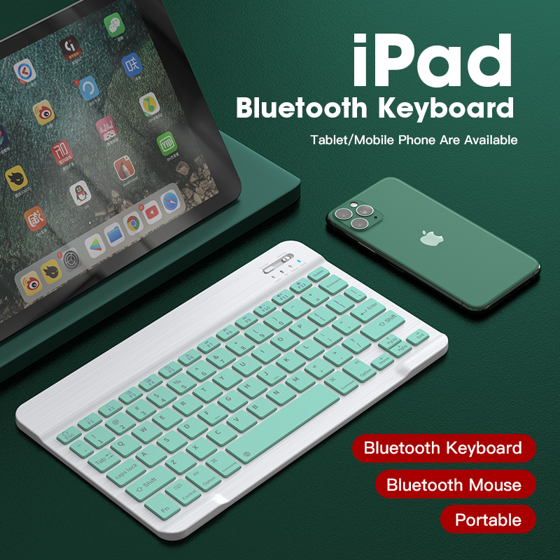 Bàn Phím Bluetooth Không Dây Mini Cho Ipad Apple Iphone Tablet Android Smart Phone Windows