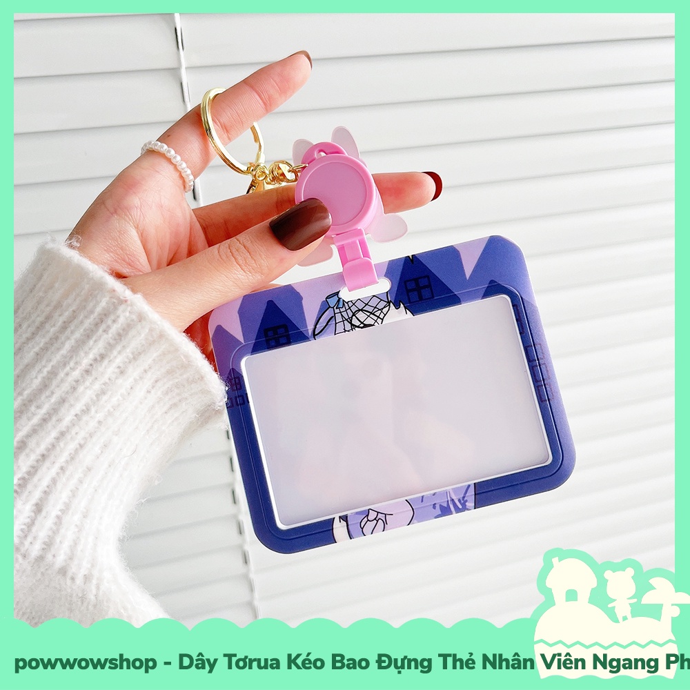 [Sẵn VN - Hỏa Tốc] Dây Tơrua Kéo Bao Đựng Thẻ Nhân Viên Ngang Nhựa PC + Acrylic Mẫu Nhân Vật Hoạt Hình Disne Life Style
