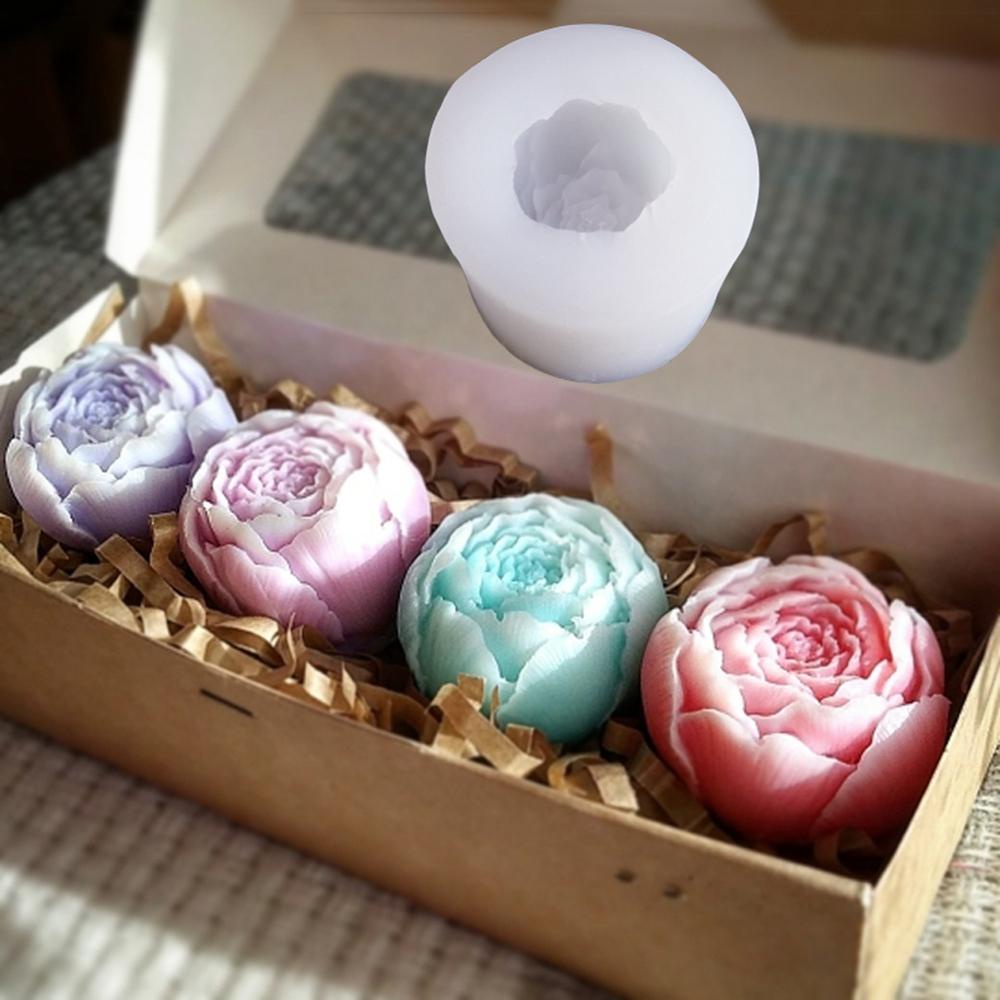 Khuôn Làm Nến Thơm Hình Hoa Hồng / Hoa Hồng Bằng Resin Độc Đáo Tiện Dụng Cho Nhà Bếp DIY