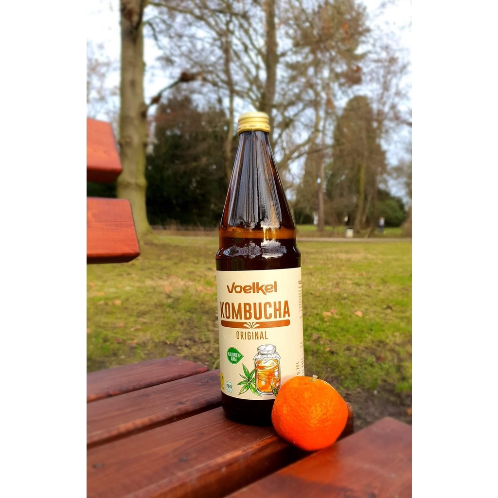 Trà Kombucha hữu cơ Voelkel các vị: truyền thống/cherry bạc hà/chanh gừng/chanh dây