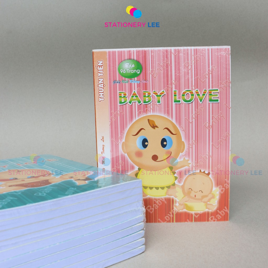 Tập Học Sinh Baby Love 96 Trang Dày 100gsm (Lốc 10 quyển)