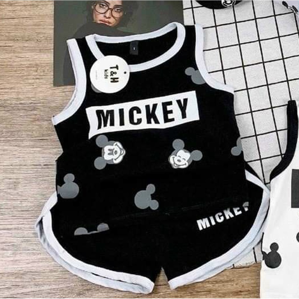 [HÀNG VN XUẤT] Sét Bộ 3 Lổ Mickey Bé Trai / Bé Gái Siêu Xinh Chất Cotton 2C Mát Dể Thương KEYER KID VN SZ99NEW