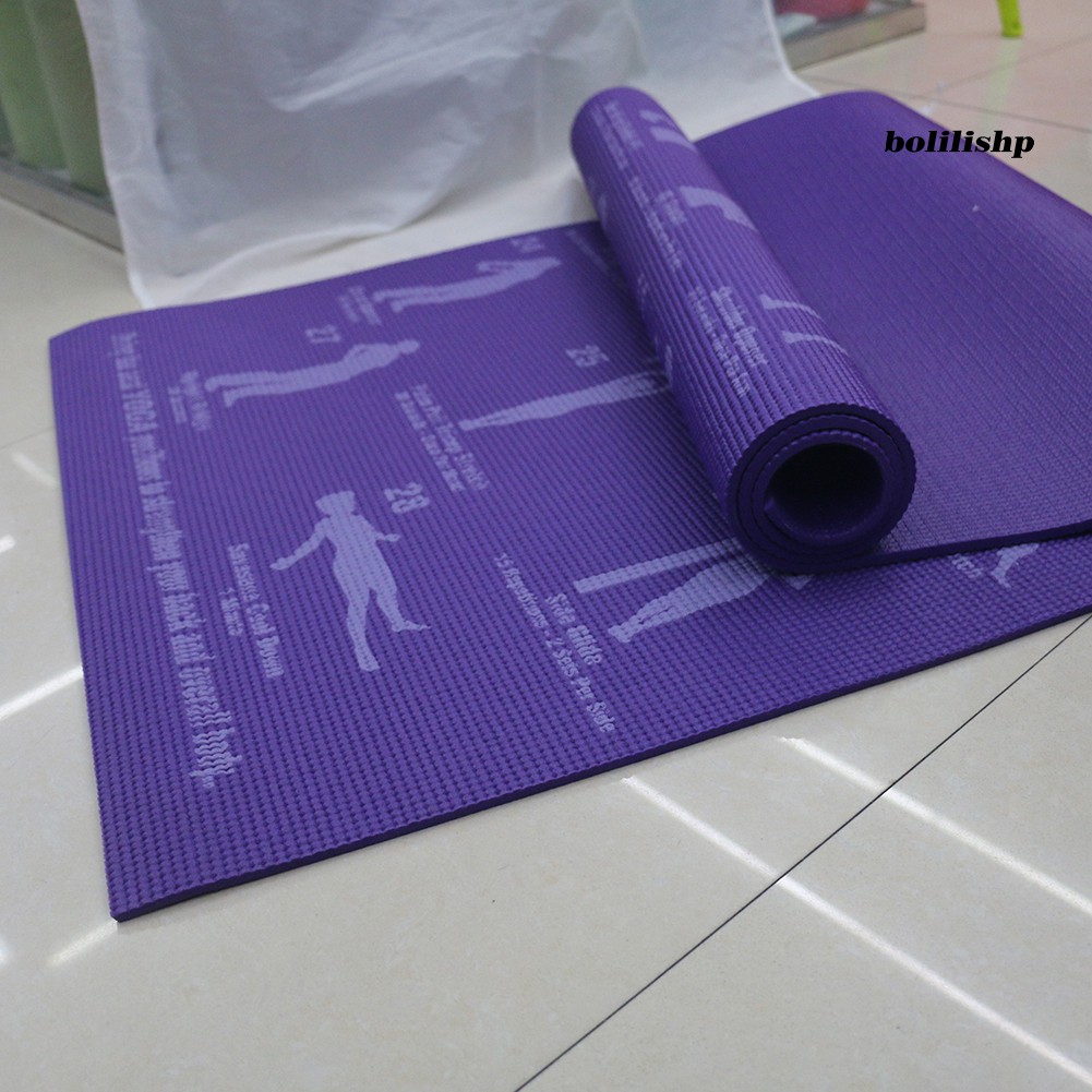 Thảm Tập Yoga / Thể Dục Chống Trượt Bằng Pvc Kích Thước 6mm Lưng