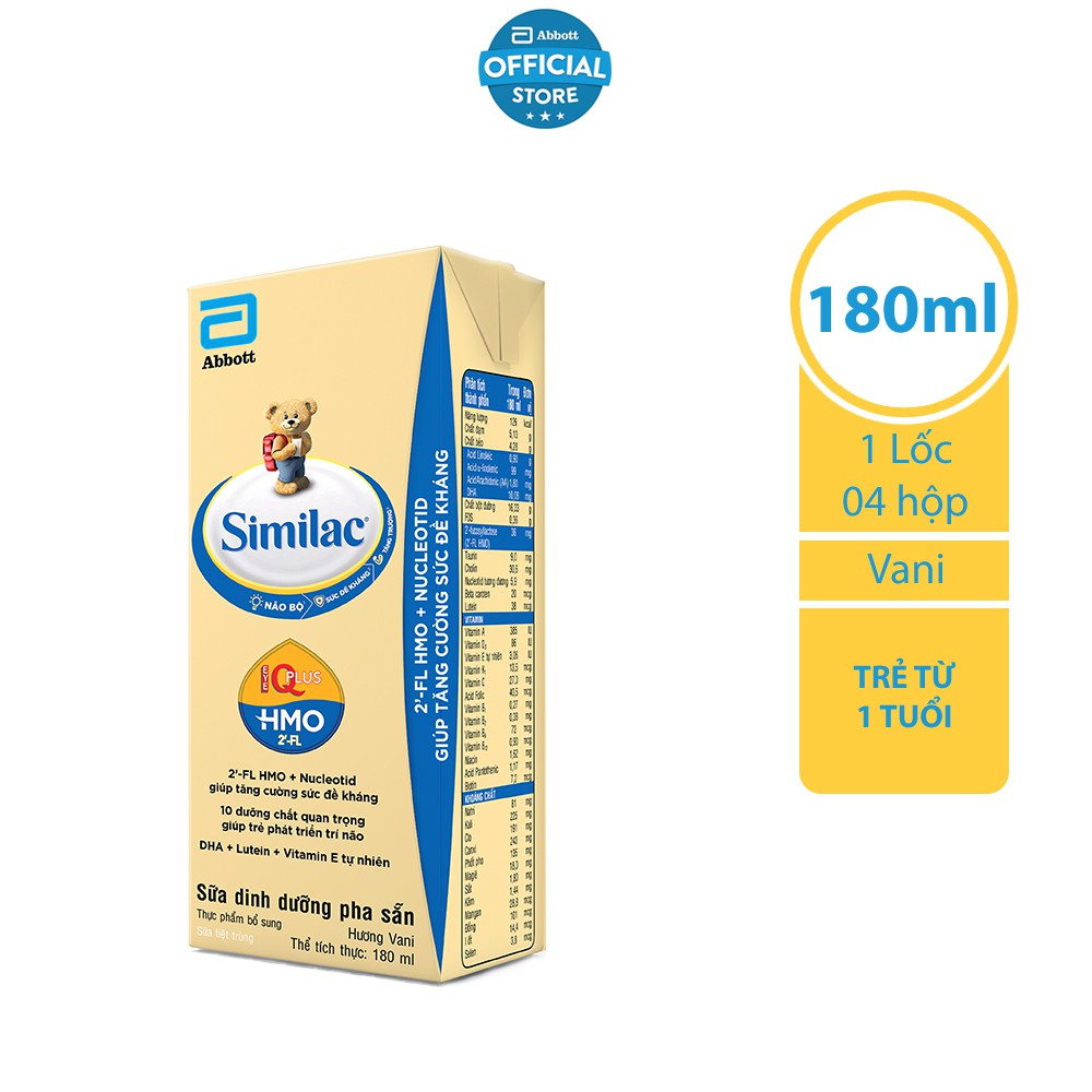 Lốc 4 Hộp Sữa nước Similac Gold Label 180ml/hộp