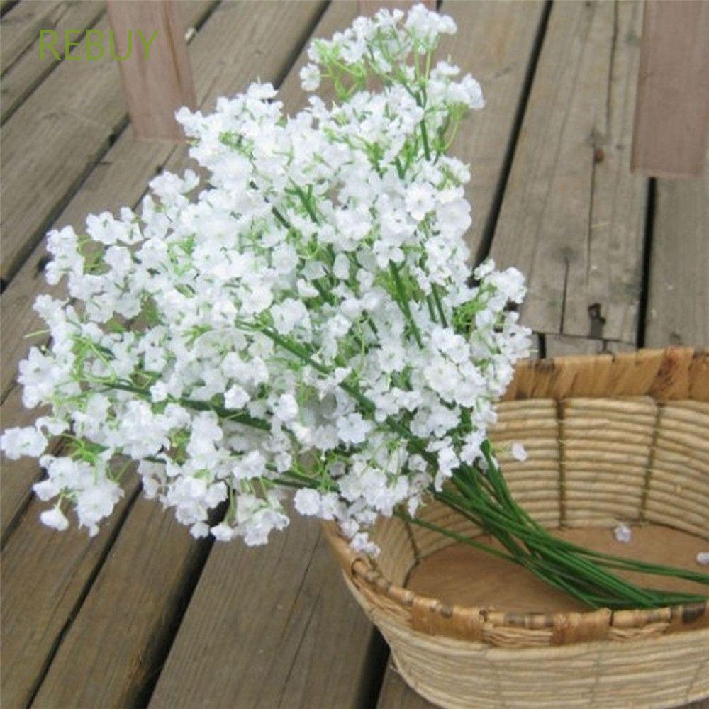 Bó hoa baby trắng giả bằng lụa nhựa dùng để trang trí