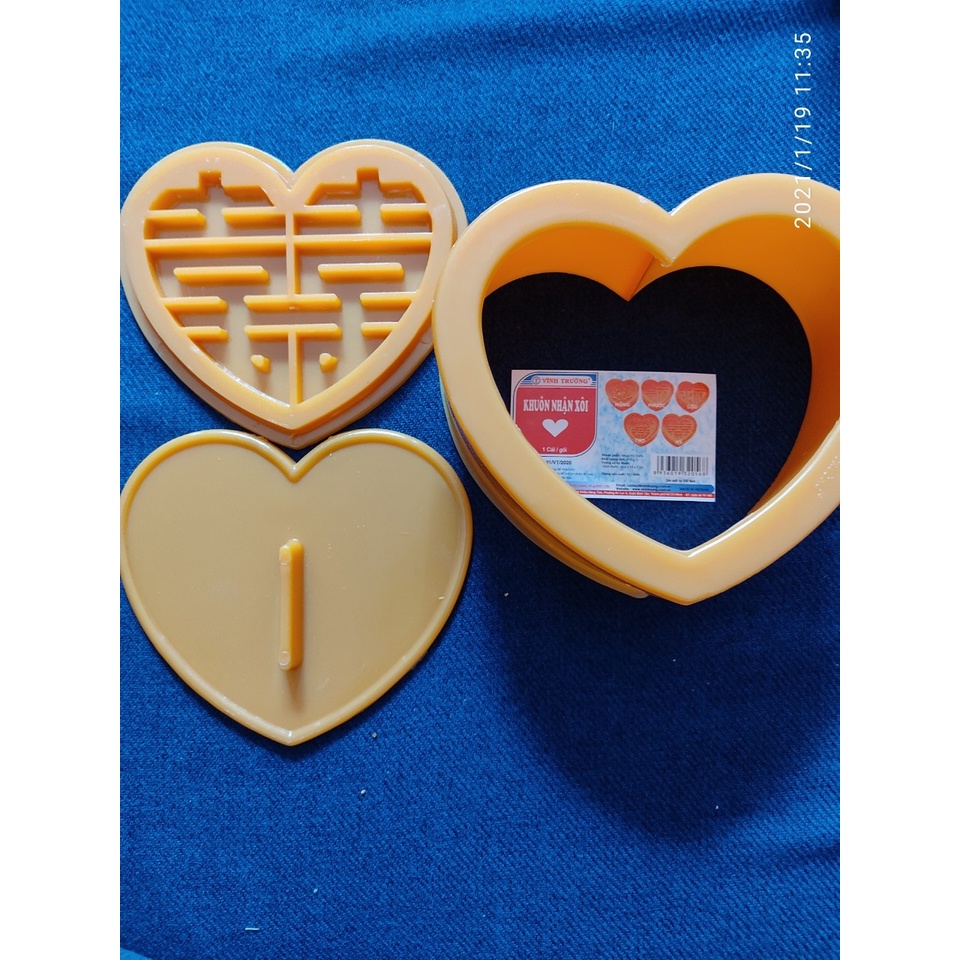 Khuôn xôi Tim - 15 CM - Song Hỷ 15 CM x 12,5 CM x 7 CM - VĨNH TRƯỜNG