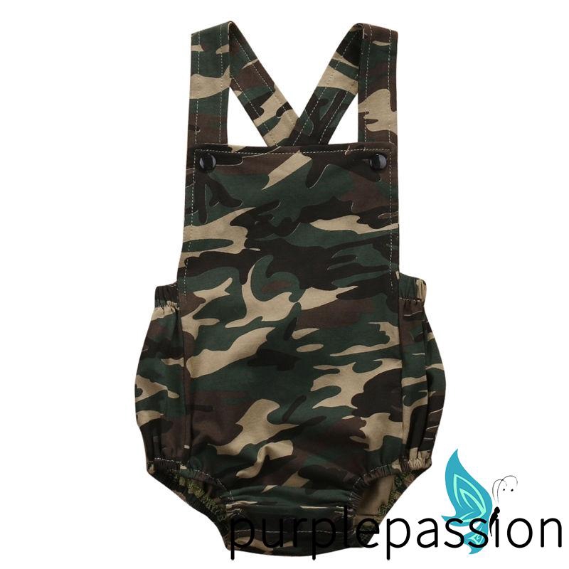 Bộ bodysuit một mảnh màu camo cho bé sơ sinh