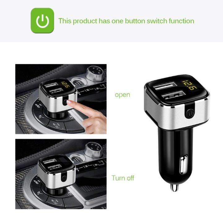 Tẩu Ô Tô Hyundai Vuông Hy-39 Chia 2 Cổng USB