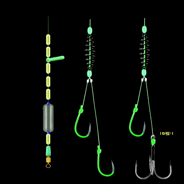 Thẻo câu đài lưỡi đôi buộc sẵn lance câu luôn , phụ kiện câu đài cao cấp TLD-1