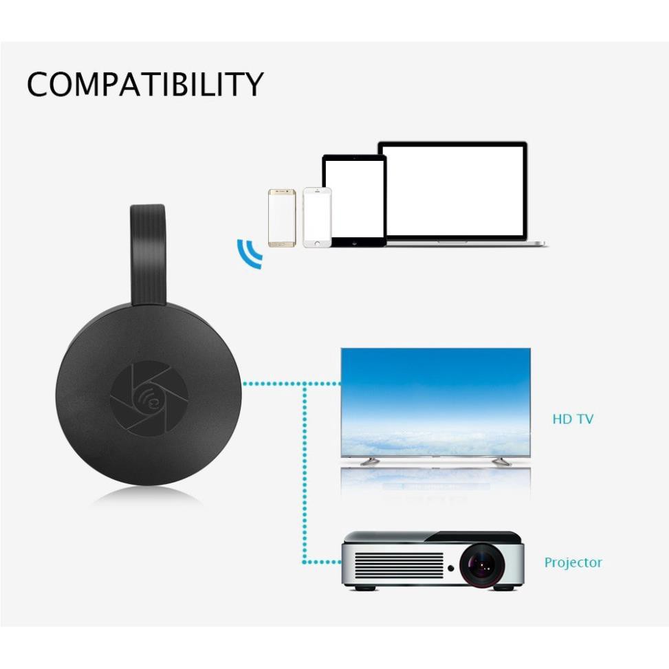 Thiết bị dongle Chromecast G2 thu phát Wifi TV không dây DLNA AirPlay cắm HDMI