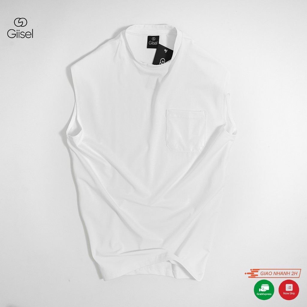 Áo thun 3 Lỗ TANKTOP TRƠN CÓ TÚI Unisex Basic Tee mùa hè phông trơn nam nữ oversize form rộng phong cách Hàn Quốc GIISEL | BigBuy360 - bigbuy360.vn