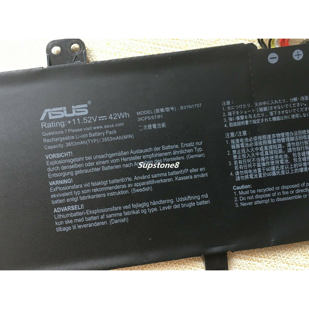 Pin laptop ASUS VivoBook 14 S410 X411 A411 B31N1707 Asus Zenbook UX310 UX310UA UX310UQ UX410UA