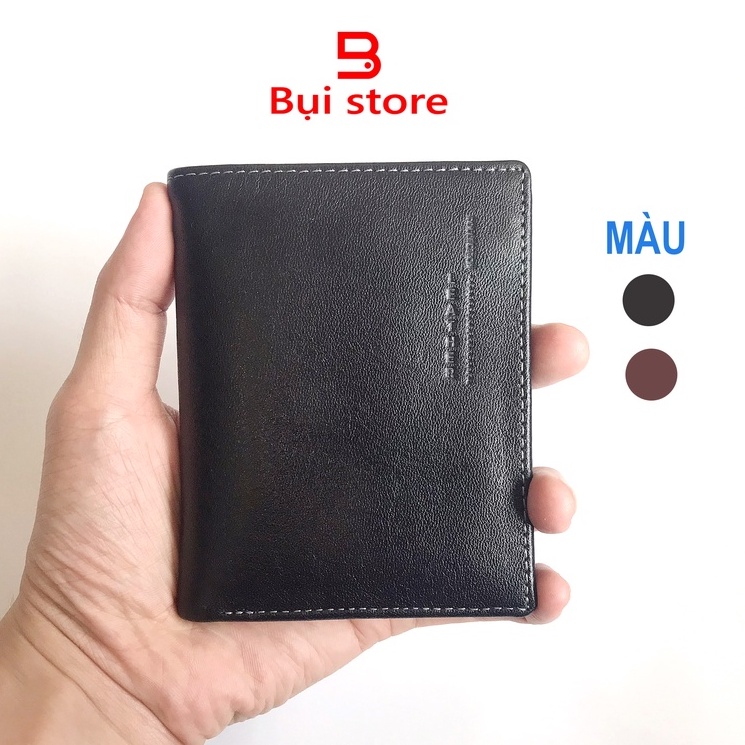 Ví đứng da bò thật, ví nam da Nappa cao cấp bảo hành 2 năm