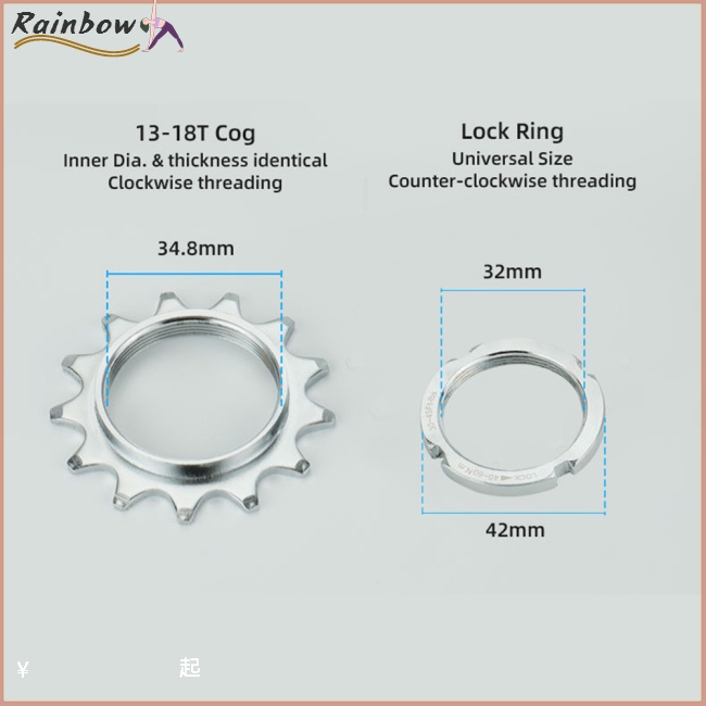 Bánh Răng Cố Định 13t / 14t / 15t / 16t / 17t Kèm Khóa Cố Định Bánh Xe Đạp