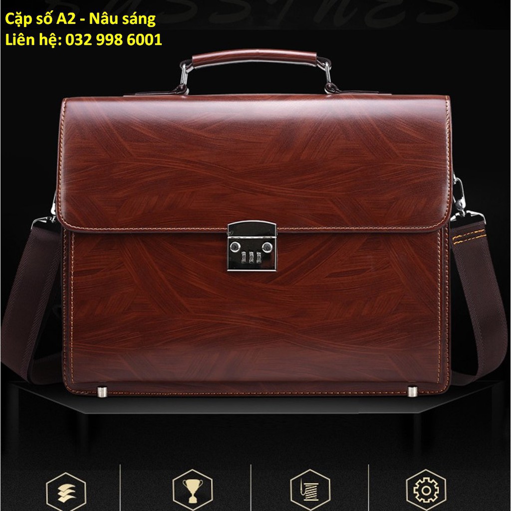 Túi đựng laptop tài liệu , cặp da nam sang trọng nâu sáng A2 [ĐƯỢC XEM HÀNG TRƯỚC KHI THANH TOÁN] | BigBuy360 - bigbuy360.vn