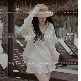 Set tơ áo cổ tim bèo quần short!