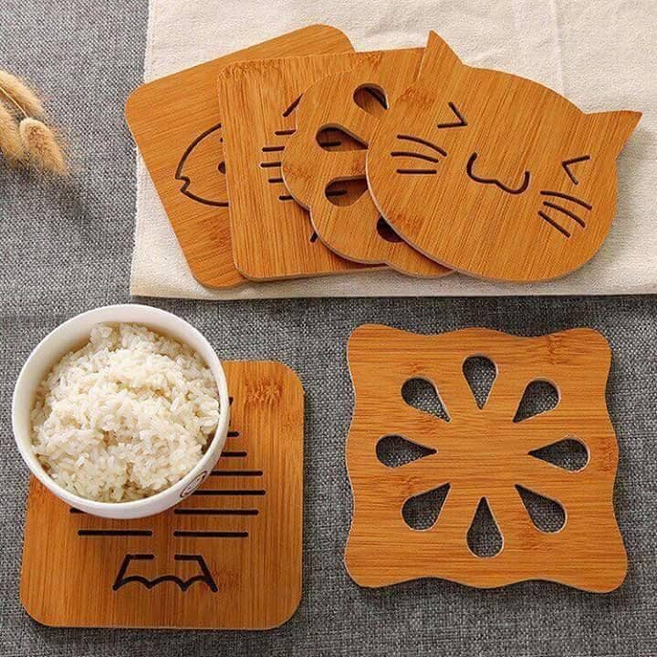 Miếng Lót Nồi FreeShip 5 Miếng lót cách nhiệt- bảo vệ mặt bàn siêu xinh