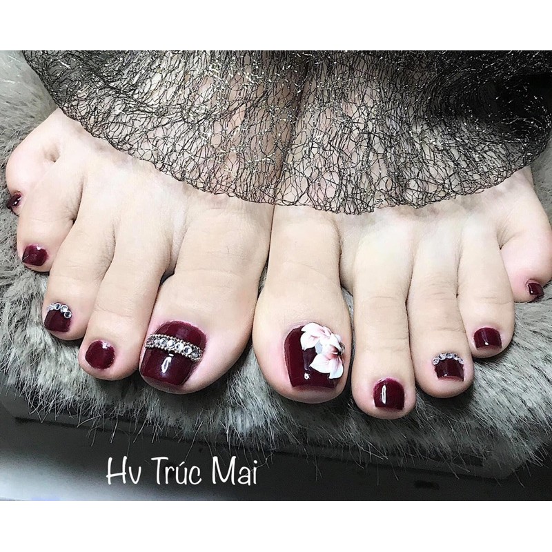 Hoa bột nail gắn móng