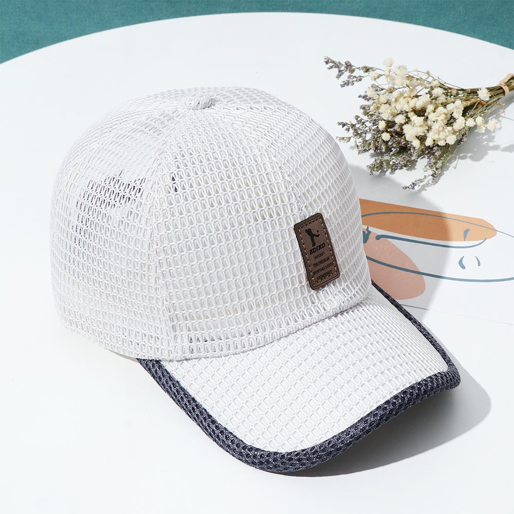 Mũ bóng chày có thể điều chỉnh bằng vải cotton phối lưới chống nước nhanh khô nhiều màu tùy chọn