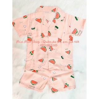 [HOT] - BỘ ĐỒ PIZAMA BÉ GÁI COTTON LỤA MÙA HÈ (HÀNG LOẠI 1)
