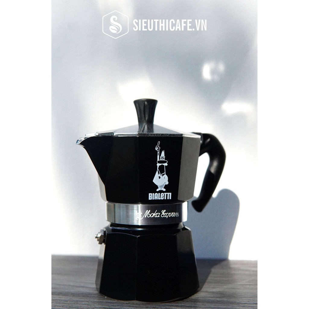 ẤM NẤU CÀ PHÊ BIALETTI MOKA POT EXPRESS 3 CUPS (ĐEN)