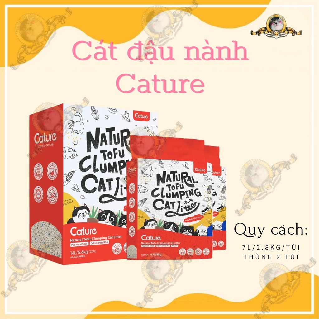 CATURE TOFU - Cát đậu nành vệ sinh cho mèo 7l